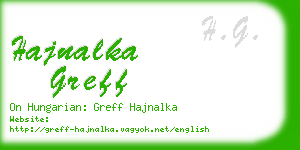 hajnalka greff business card